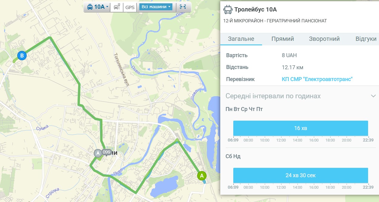 тролейбус 10а суми
