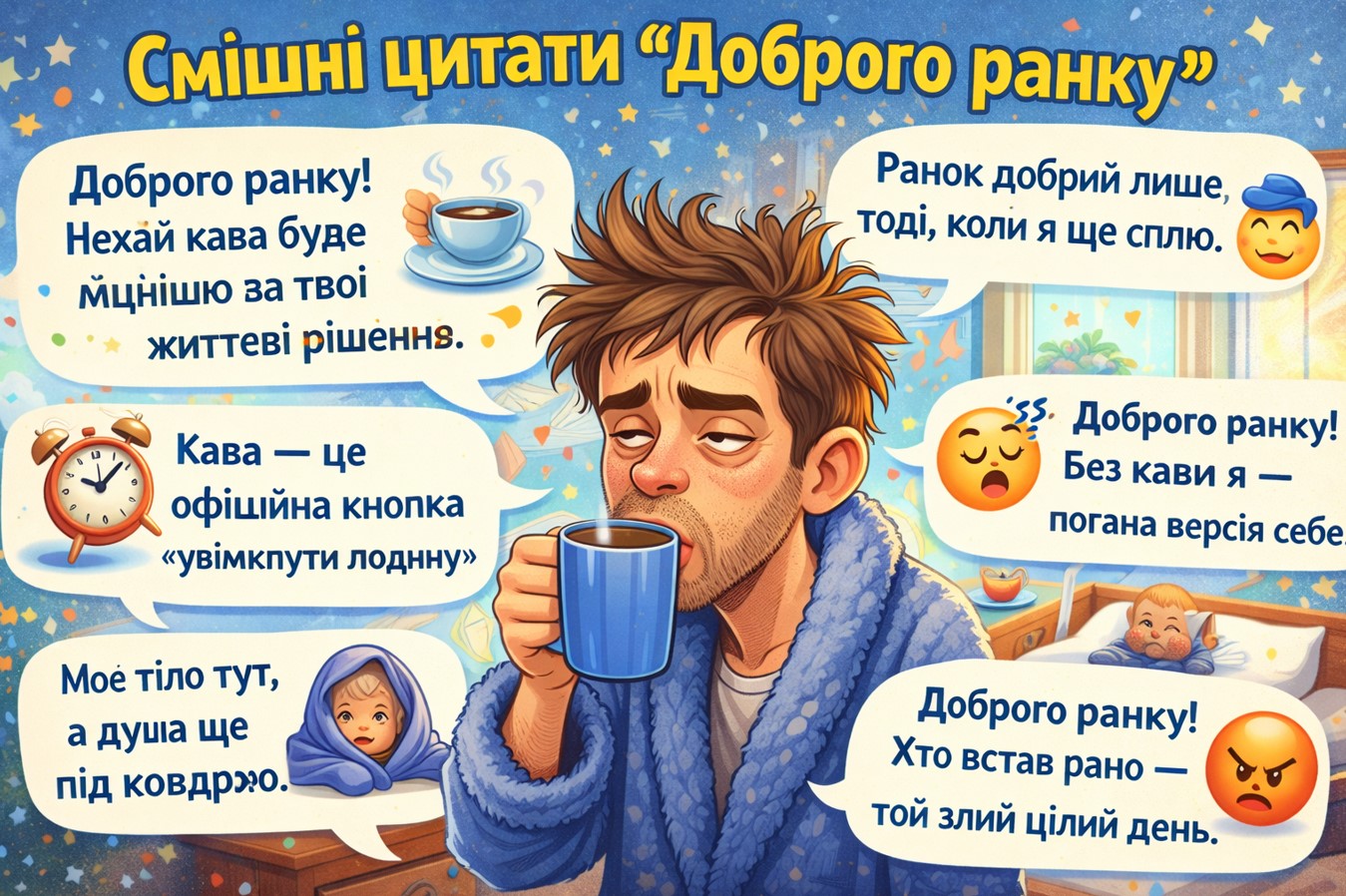 цитати доброго ранку смішні картинки