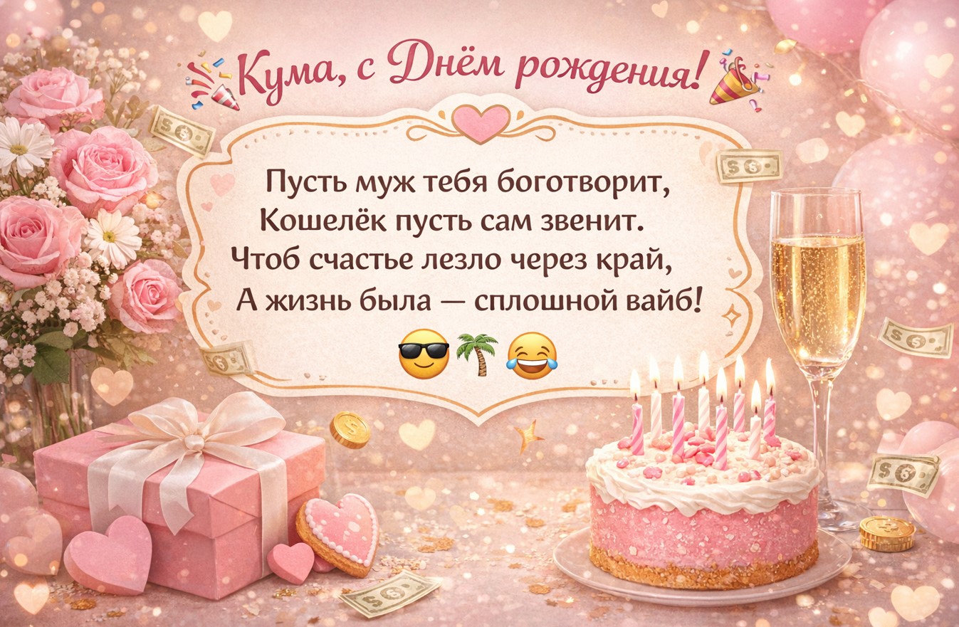 поздравления с днём рождения куме