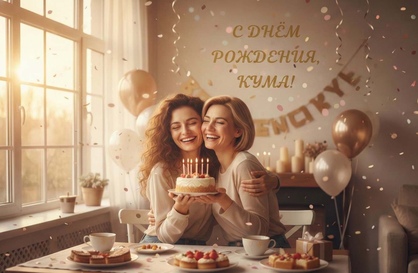 Трогательные поздравления с днём рождения куме