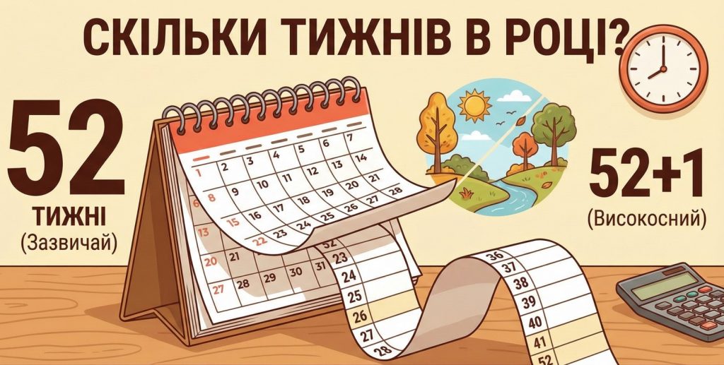 скільки тижнів в році