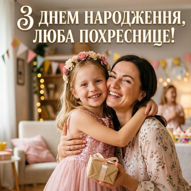привітання похресниці з днем народження