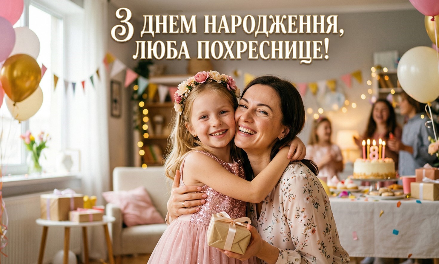 привітання похресниці з днем народження