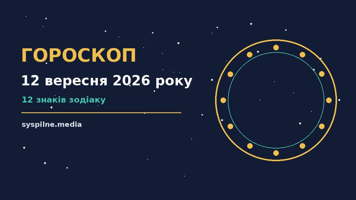 Астрологічний гороскоп на 12 вересня 2026 року: карта зодіаку із дванадцятьма знаками